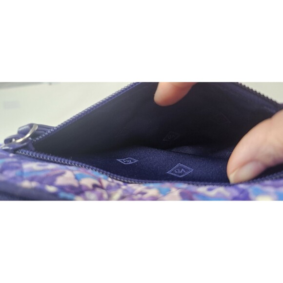 Vera Bradley RFID Turnlock Wallet Organizer Retired Java Purple *Flaws* - Picture 7 of 14